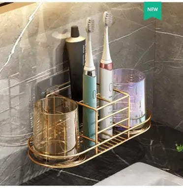 metal Bathroom Wall Shelf Shampoo Storage Rack