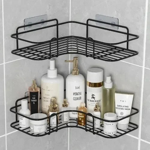 Metal Bathroom Corner Rack Storage Shelves