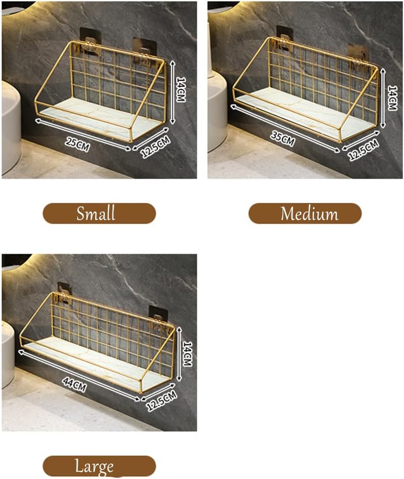 Shower Bathroom Caddy Gold Rust Proof