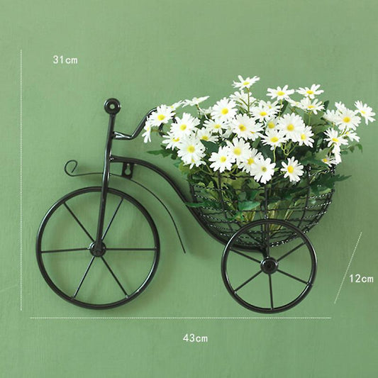 Bicycle Iron Wall Wall Hanging Flower Holder Living Room