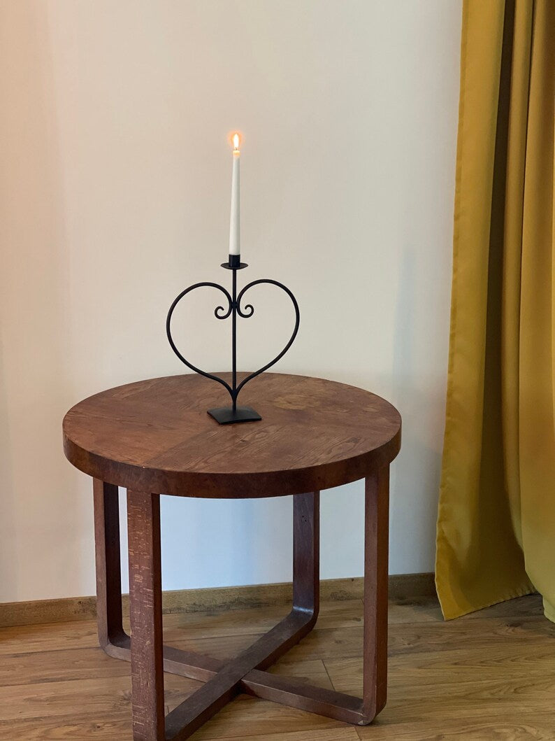 Creative Heart  Shaped Iron candle stand